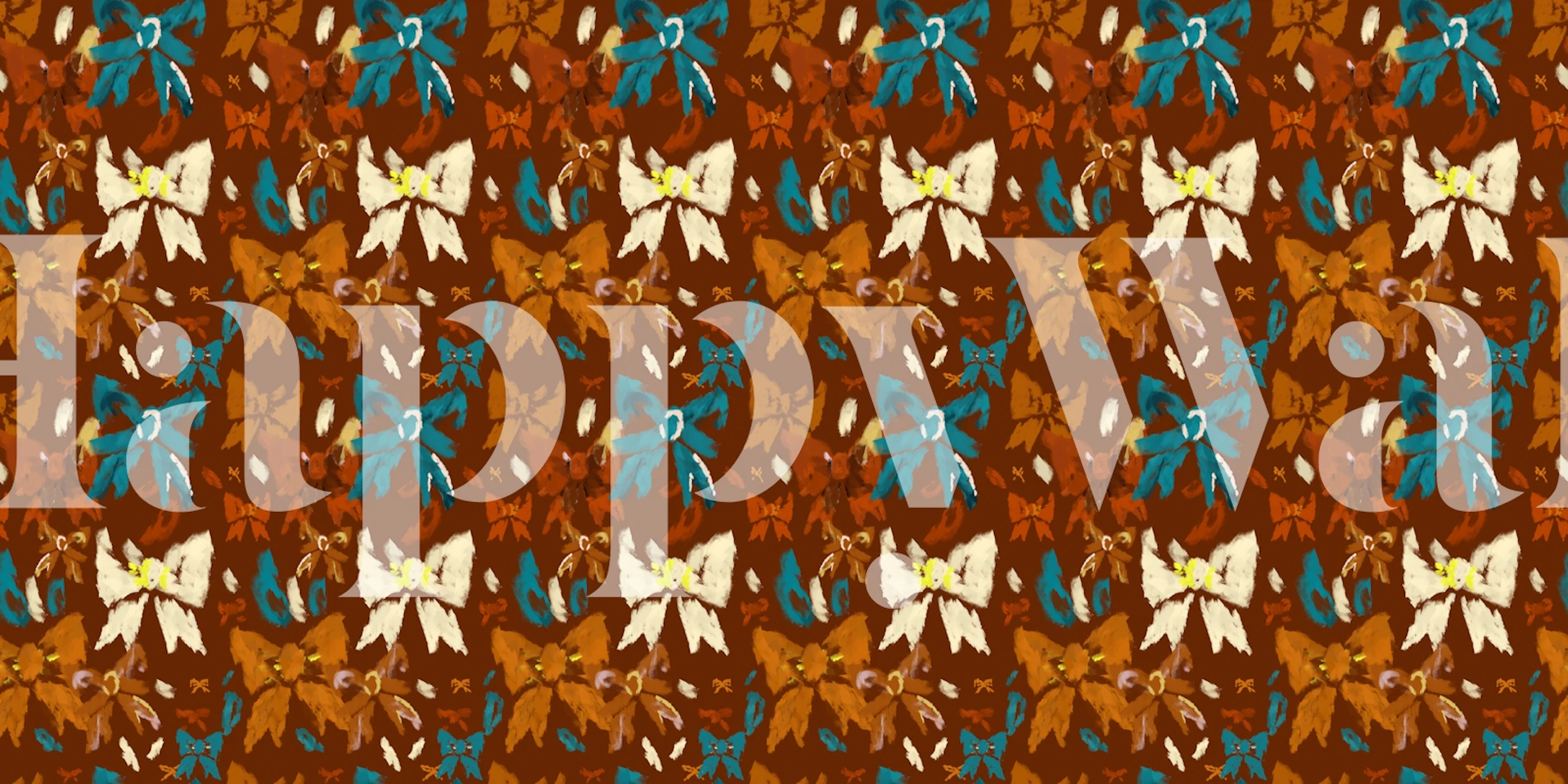 Autumn Spice Flora wallpaper in a room