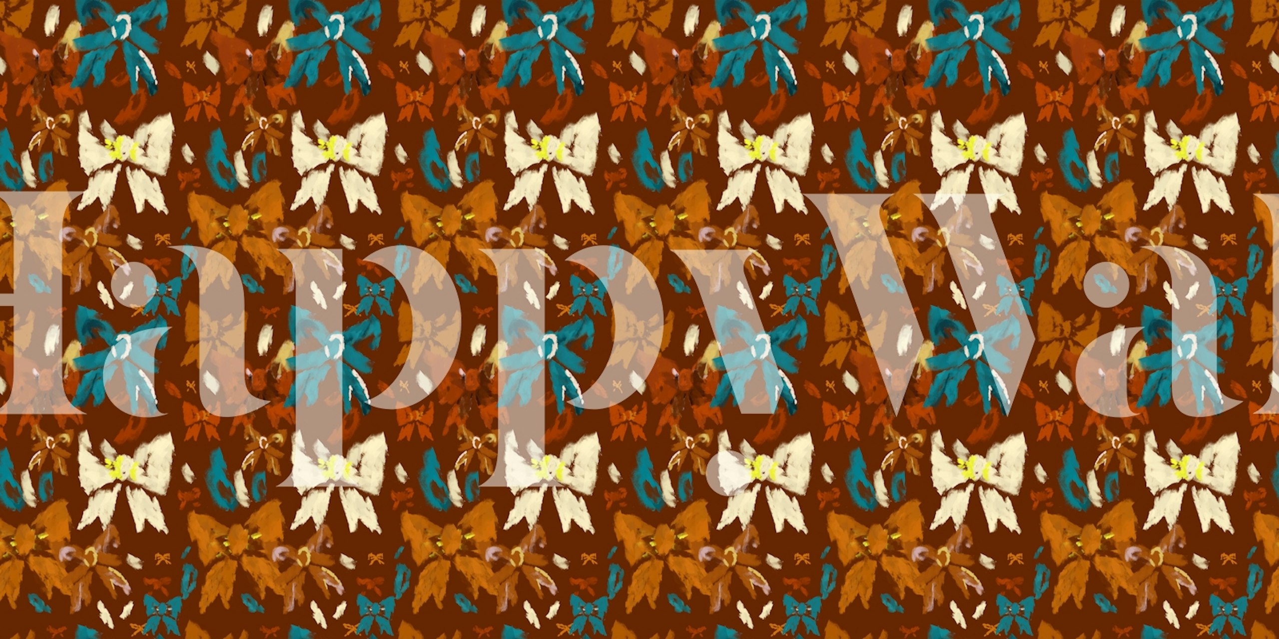 Autumn Spice Flora wallpaper in a room