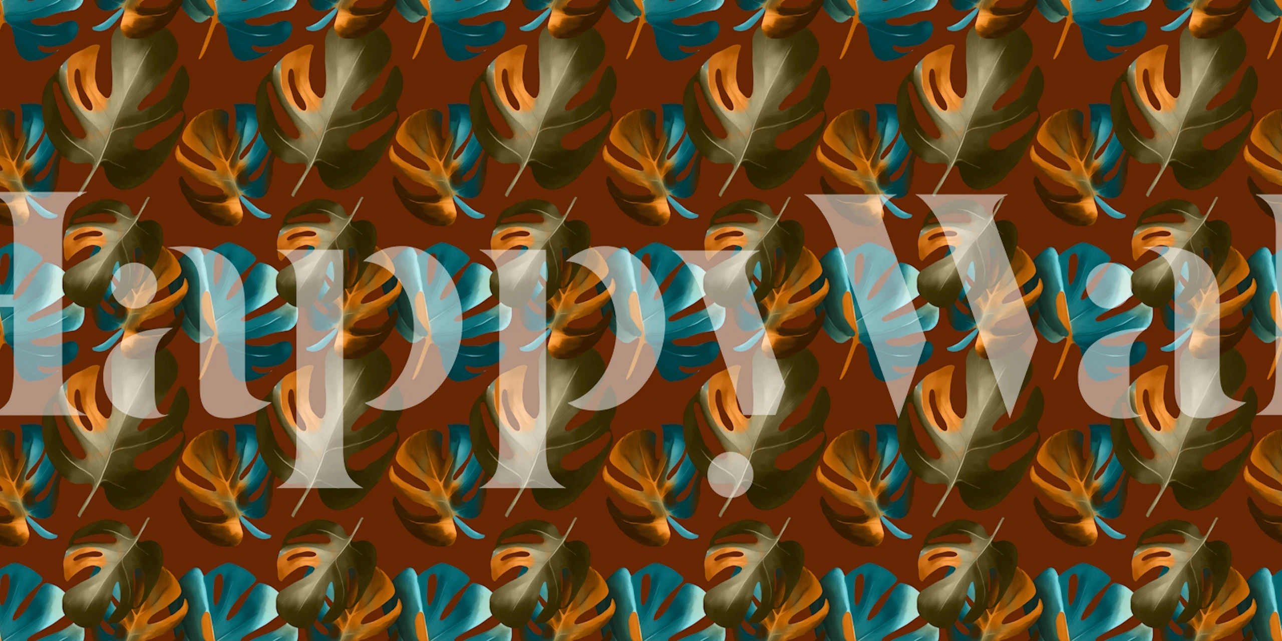 Exotic Leaf Harmony wallpaper in a room