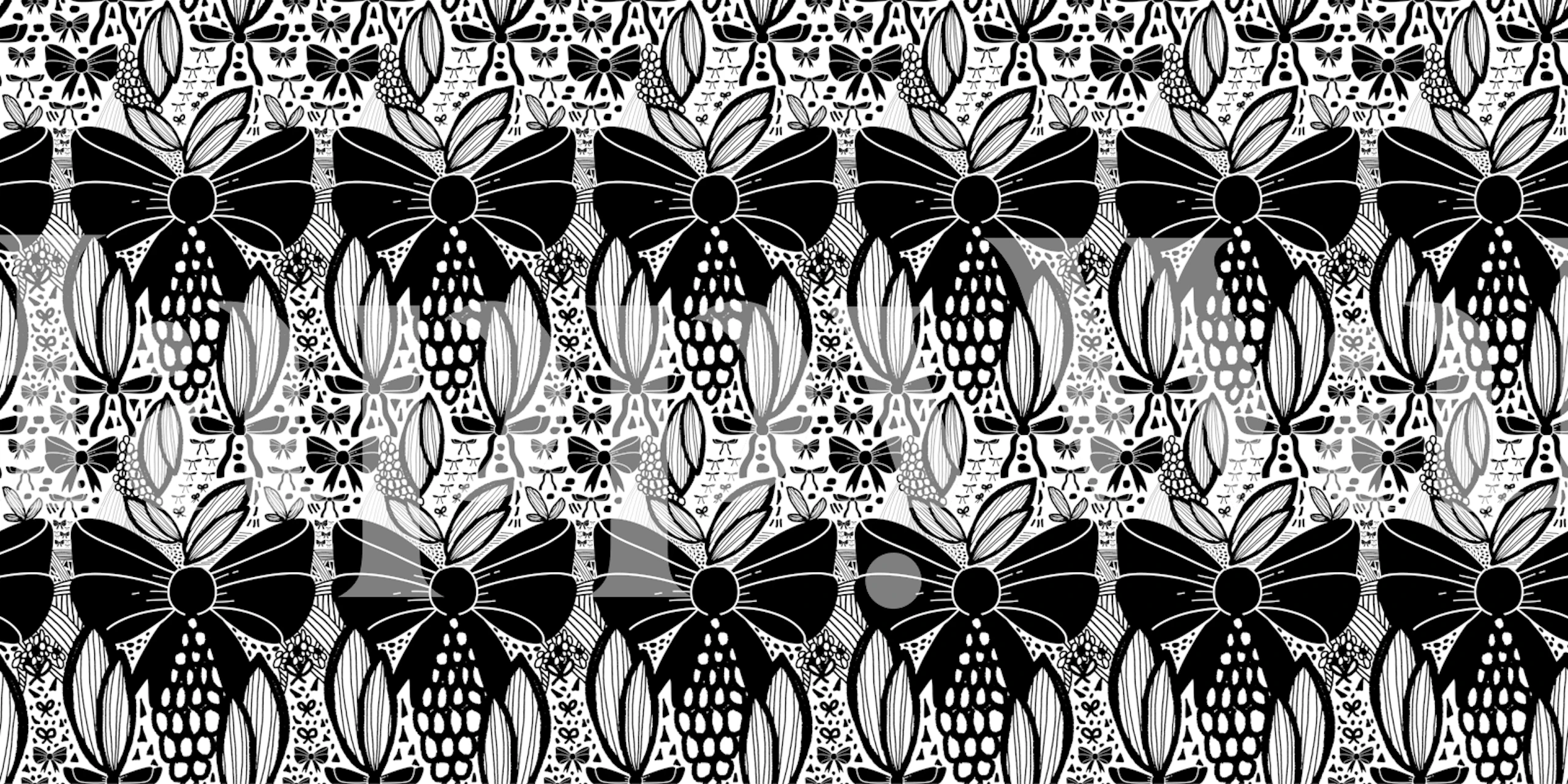 Tapeta Blooming Silhouette Charm v místnosti