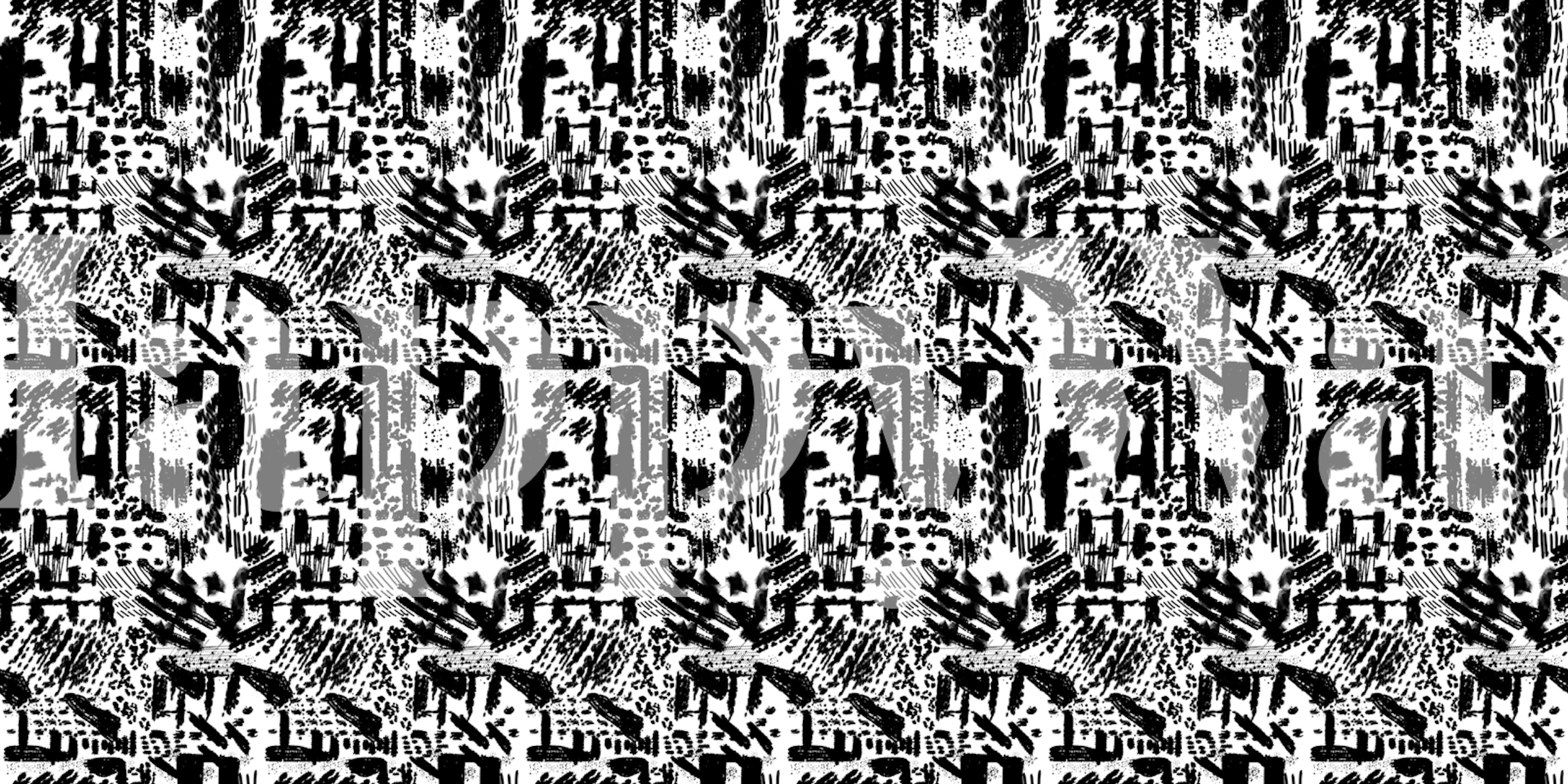 Black and white abstract urban brush strokes wallpaper