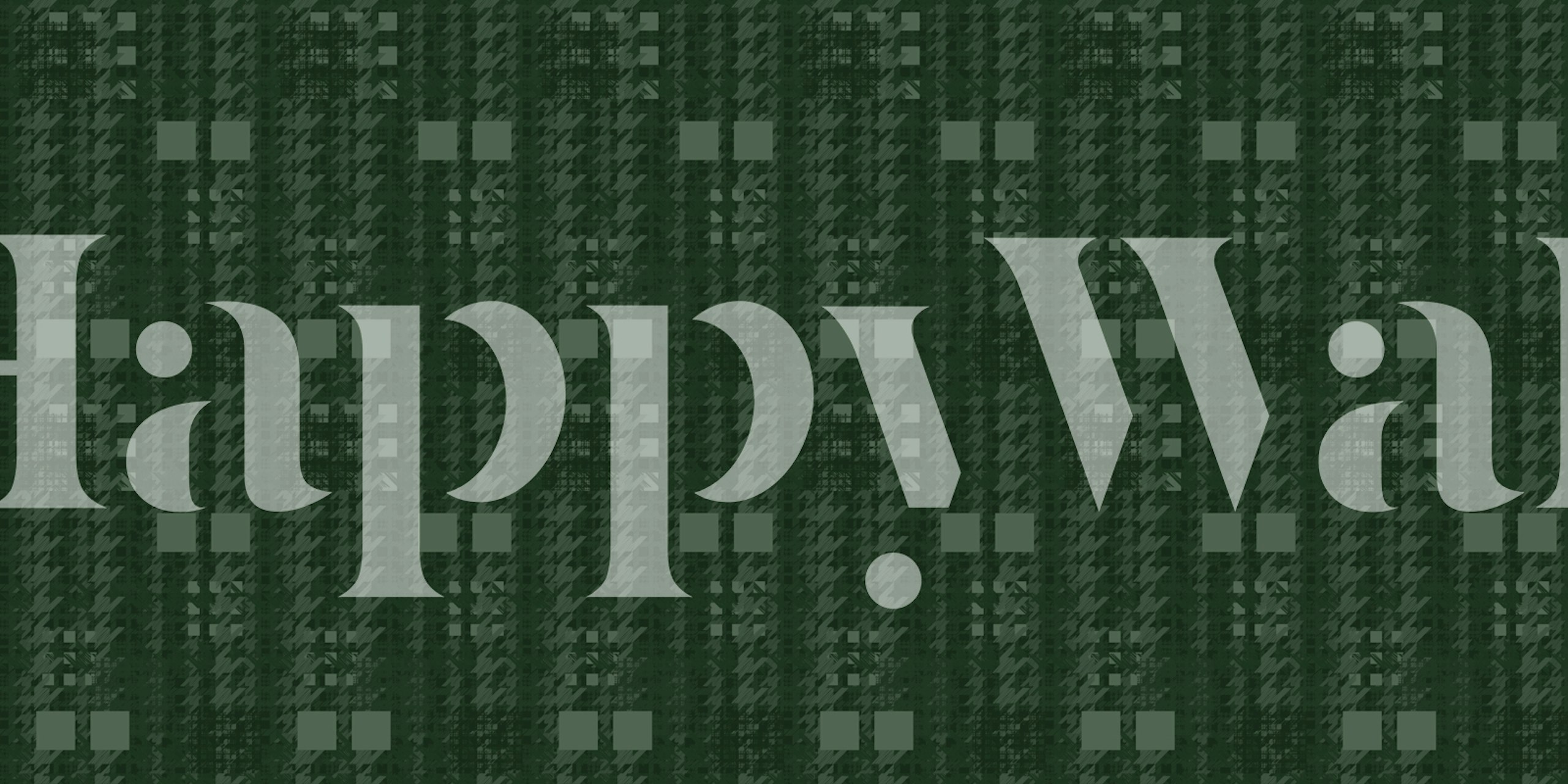 Geometric green pattern wallpaper with abstract shapes