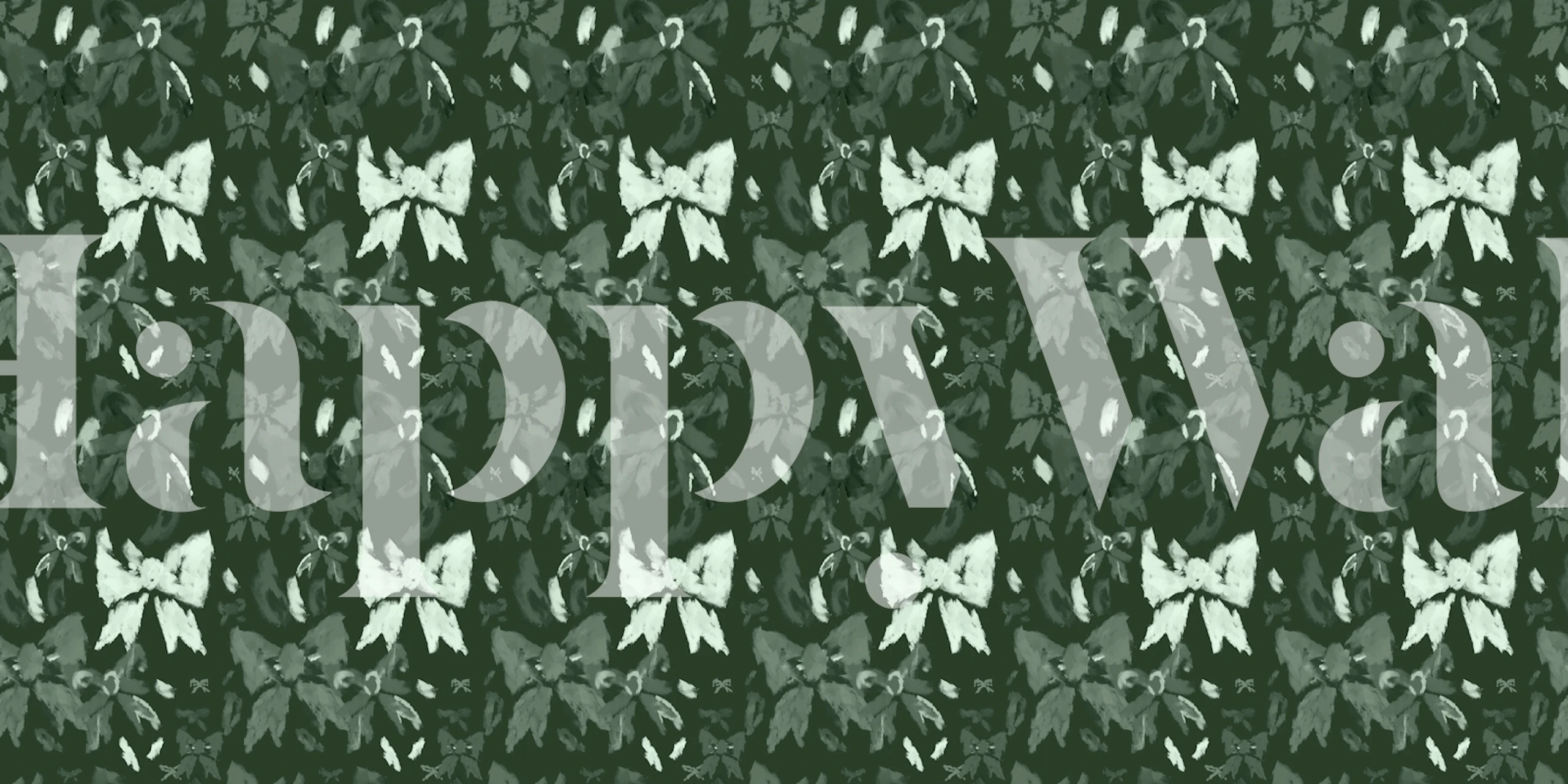 Emerald Moth Haven wallpaper in a room