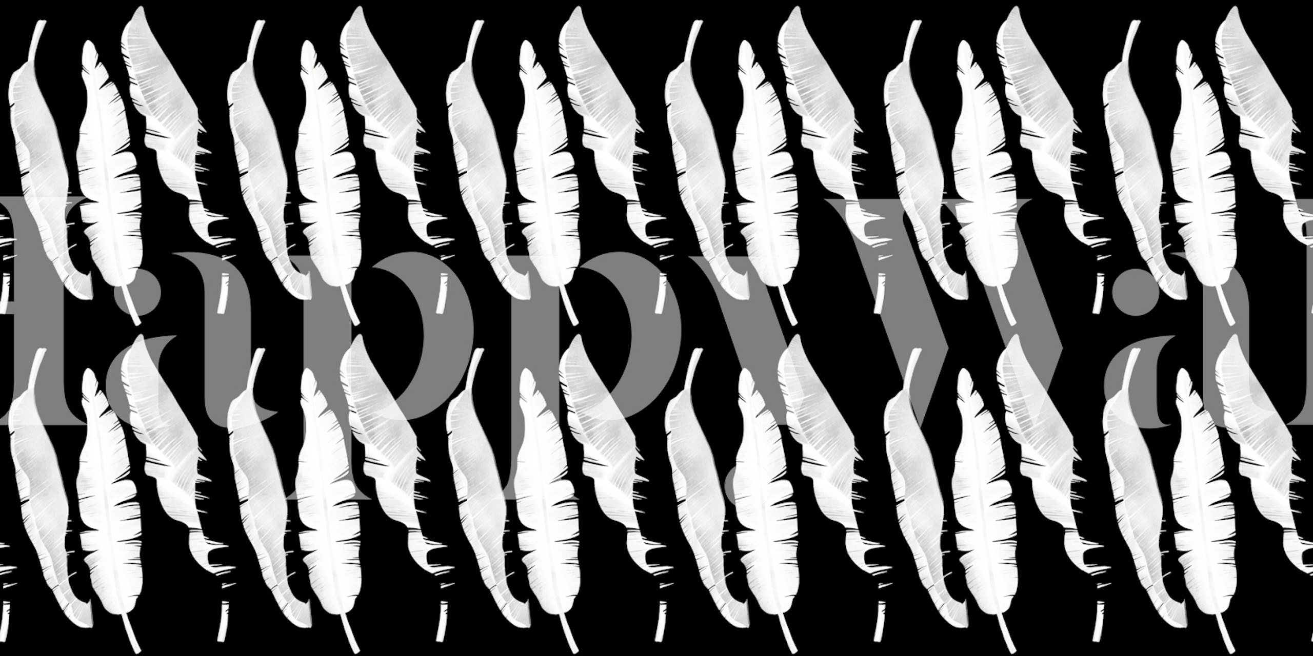 Elegant Leaf Silhouettes tapet vist i et rom