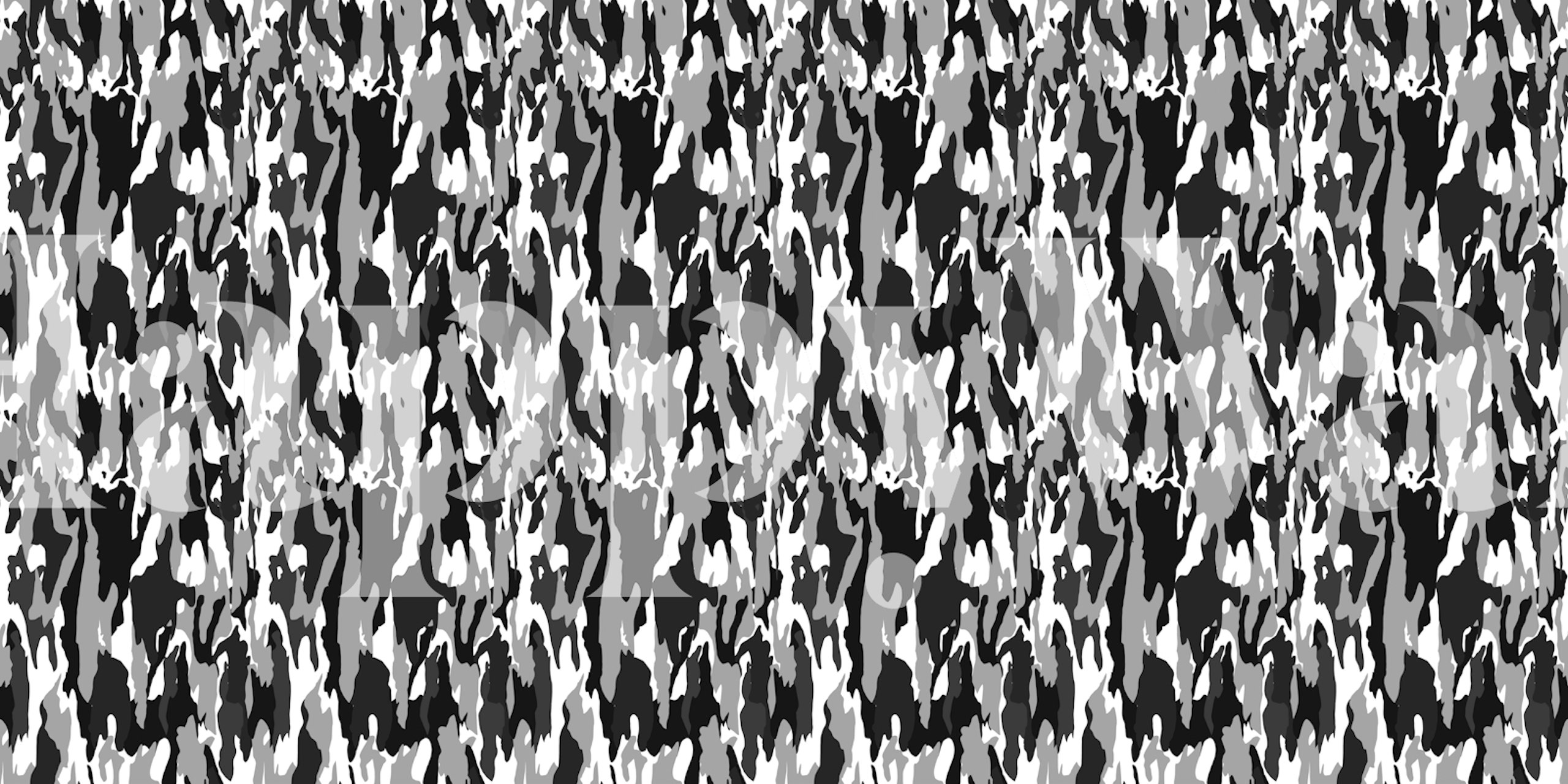 Black and white abstract camouflage wallpaper design