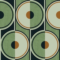 Small Retro Circles green ταπετσαρία