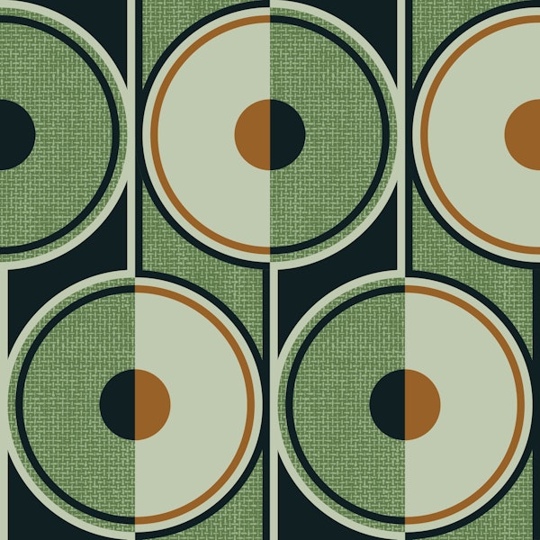 Small Retro Circles green