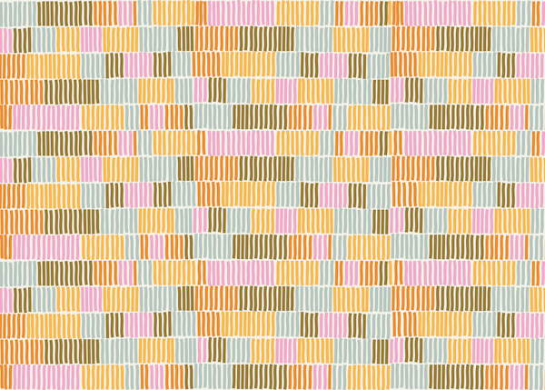 Retro Sunny Pastel Geometric Stripes