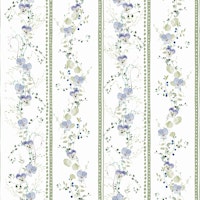 Chic Blossom Stripes Green tapete