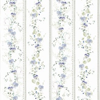 Springtime Floral Bands Gray tapete