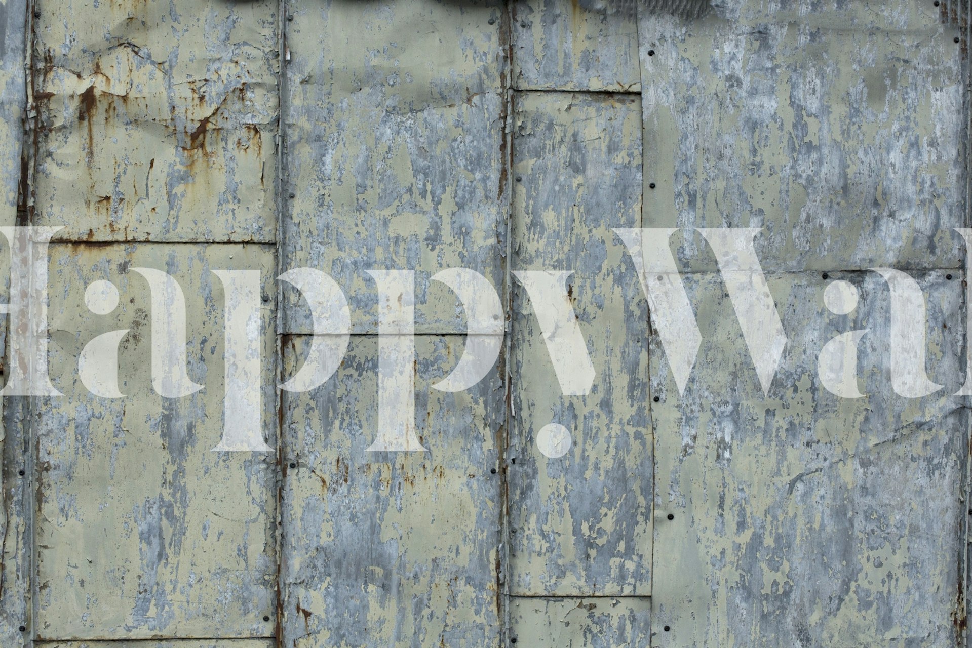 Papel de parede Distressed Tin Wall em um quarto