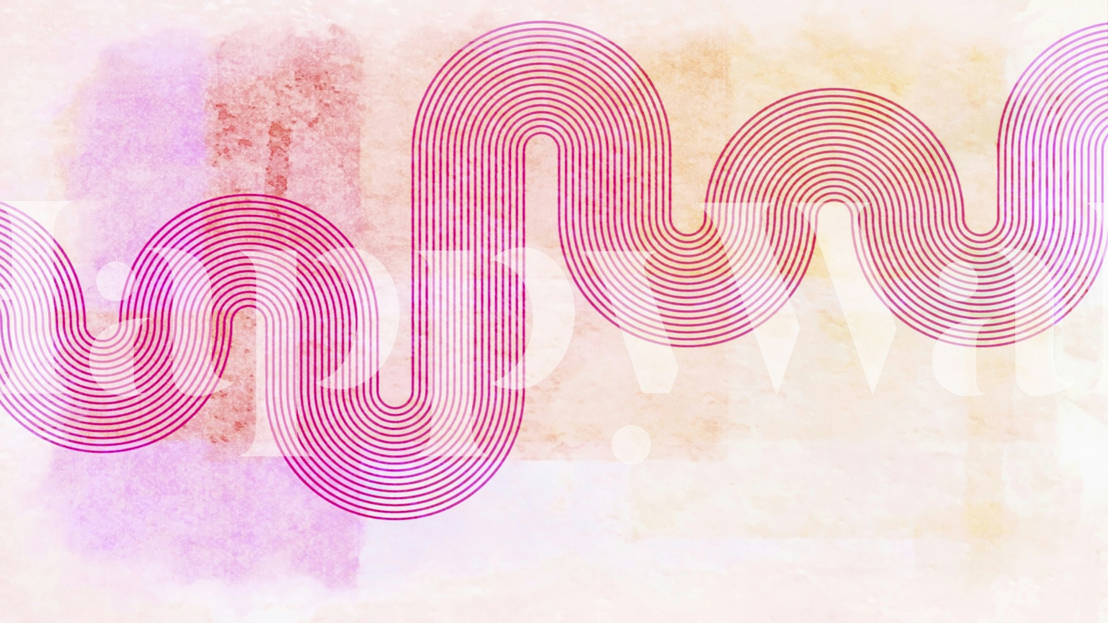 Retro Wavy Vibes Tapete in Innenraumsituationen