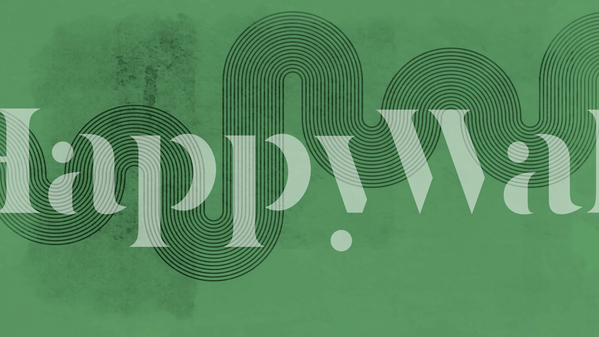 Green abstract linear pattern wallpaper with a textured background