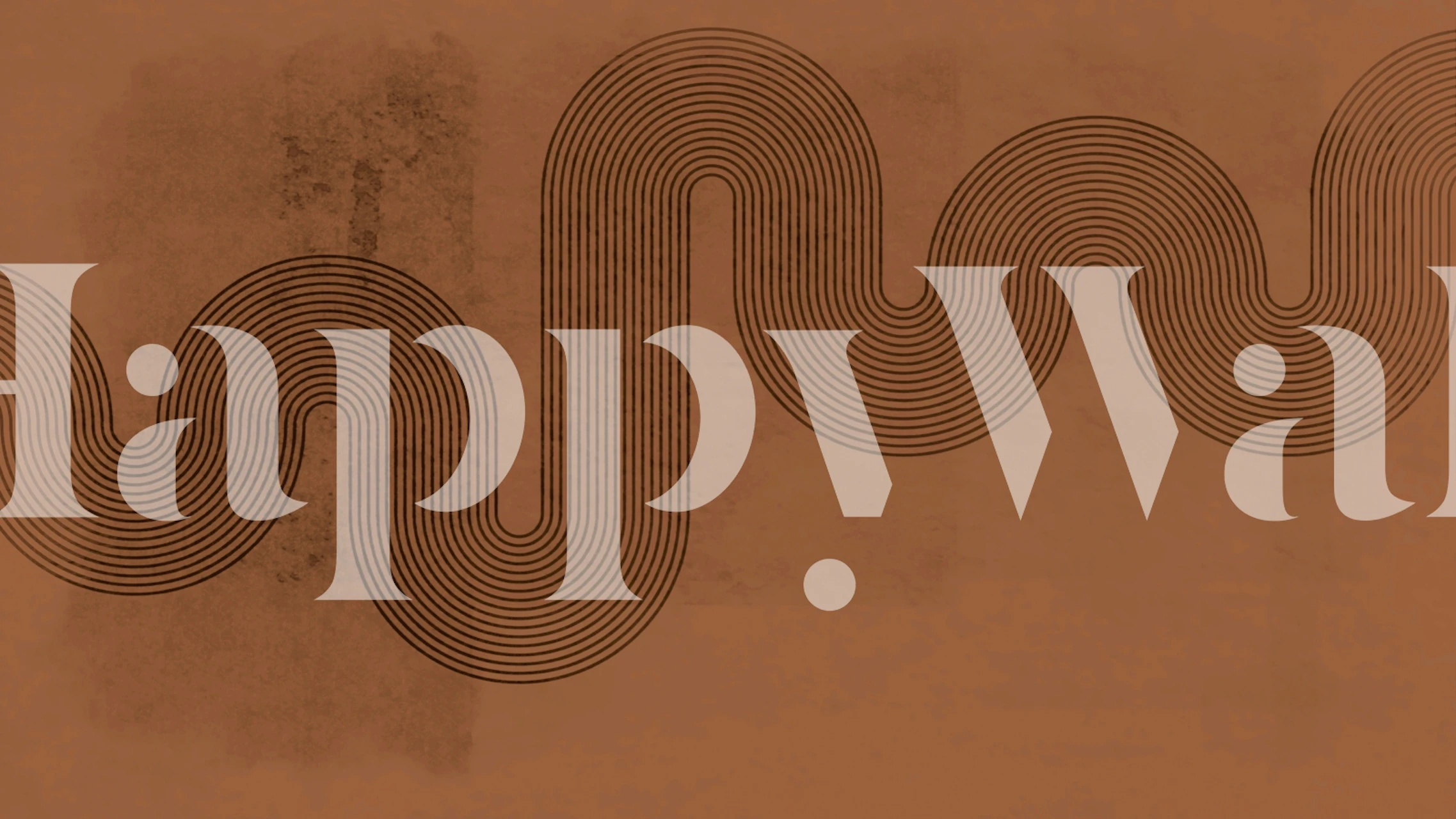 Vintage Cocoa Curves wallpaper design