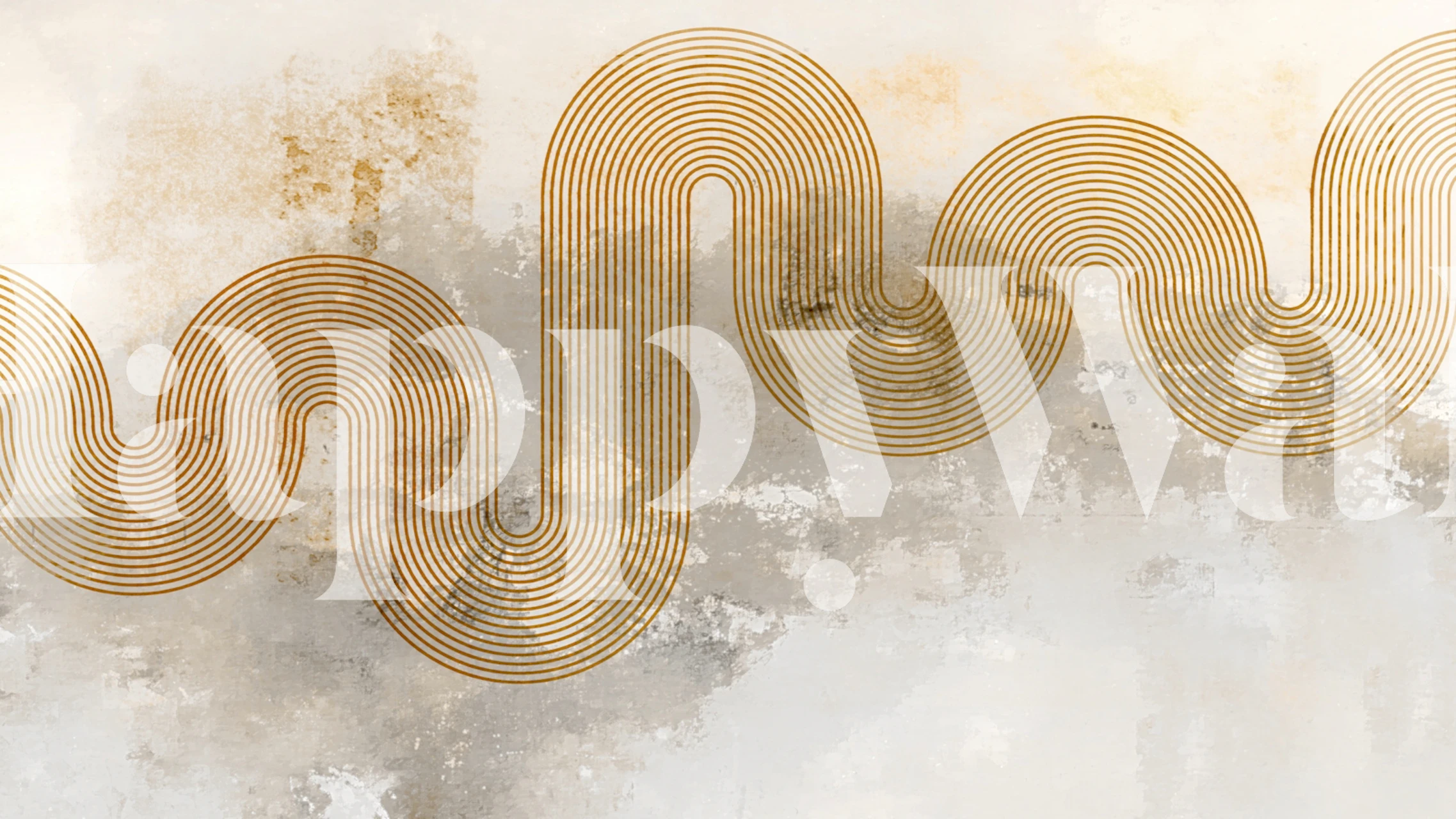 Textured gold wave patterns on a light background wallpaper