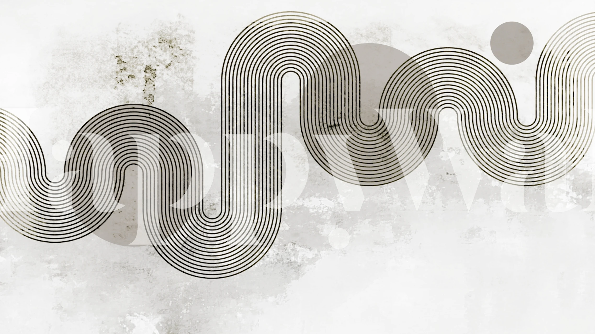 Monochrome Flow Design tapet i et rum