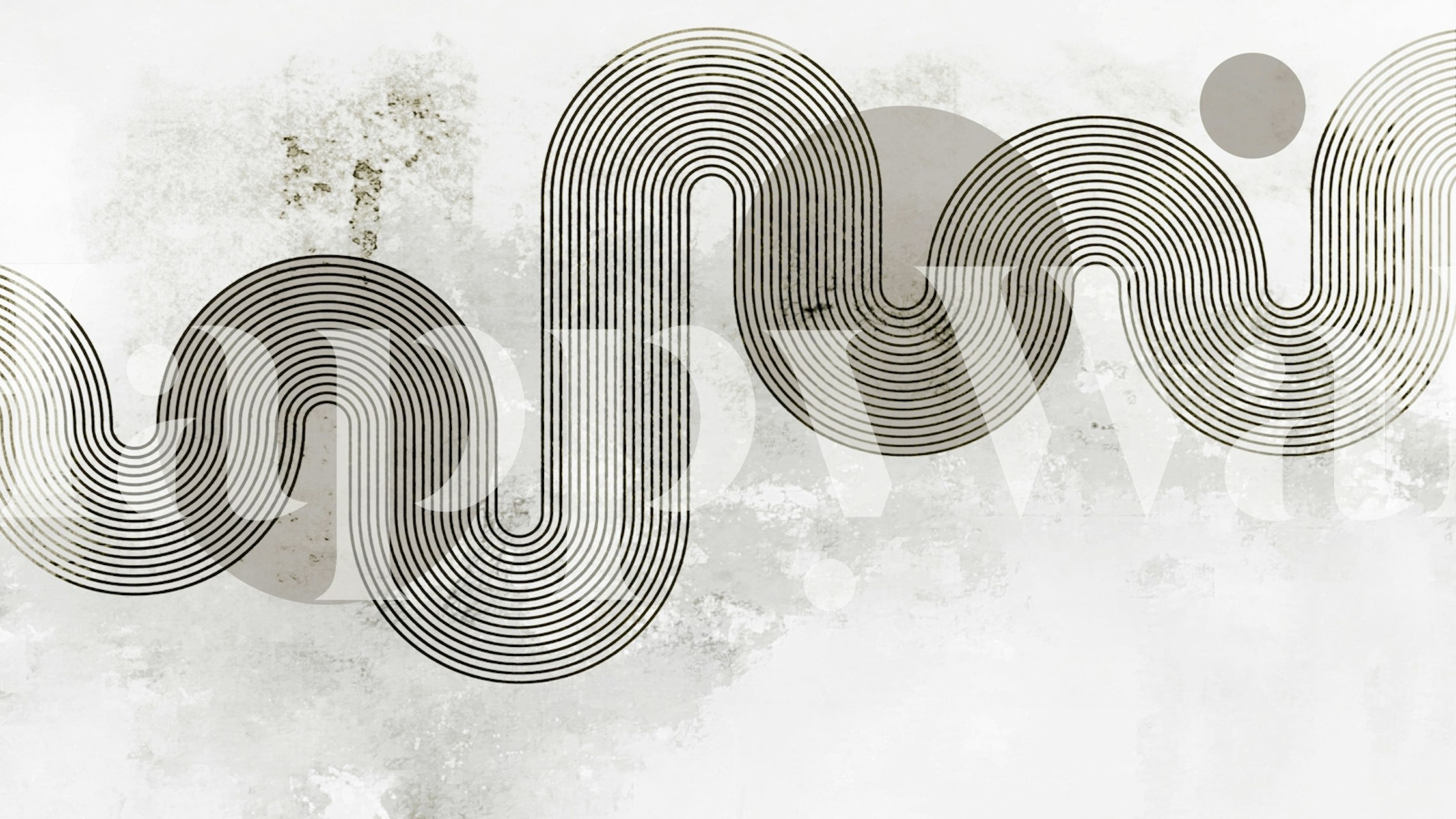 Monochrome Flow Design tapet i ett rum