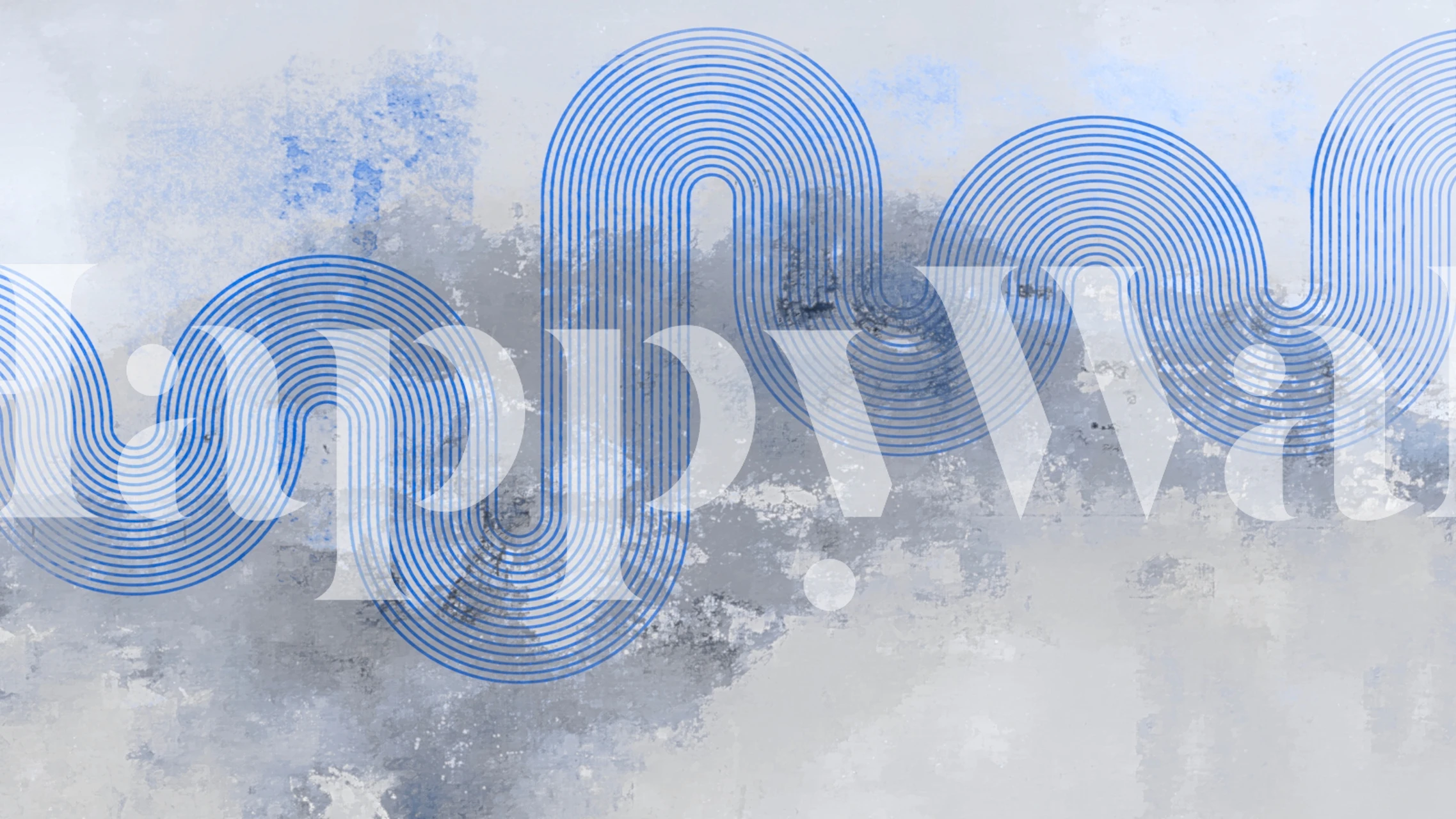 Tapeta Blue Waves Abstract v místnosti