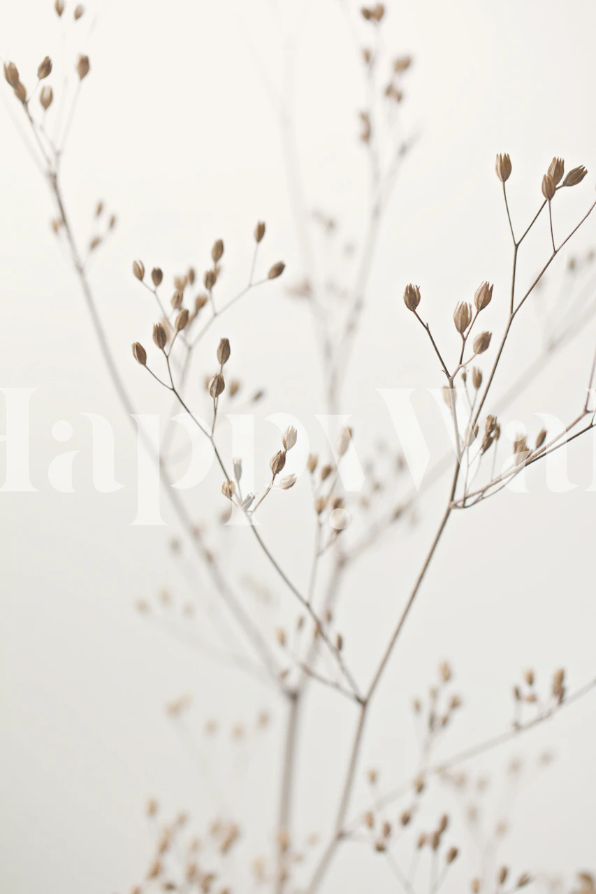 Wildflower Natural Beige behang in een kamer