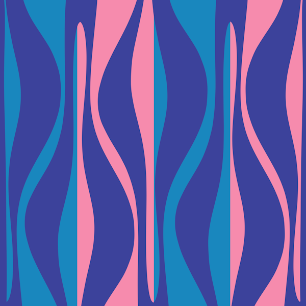Mid Century Lounge Vibrant Bold Blue Pink