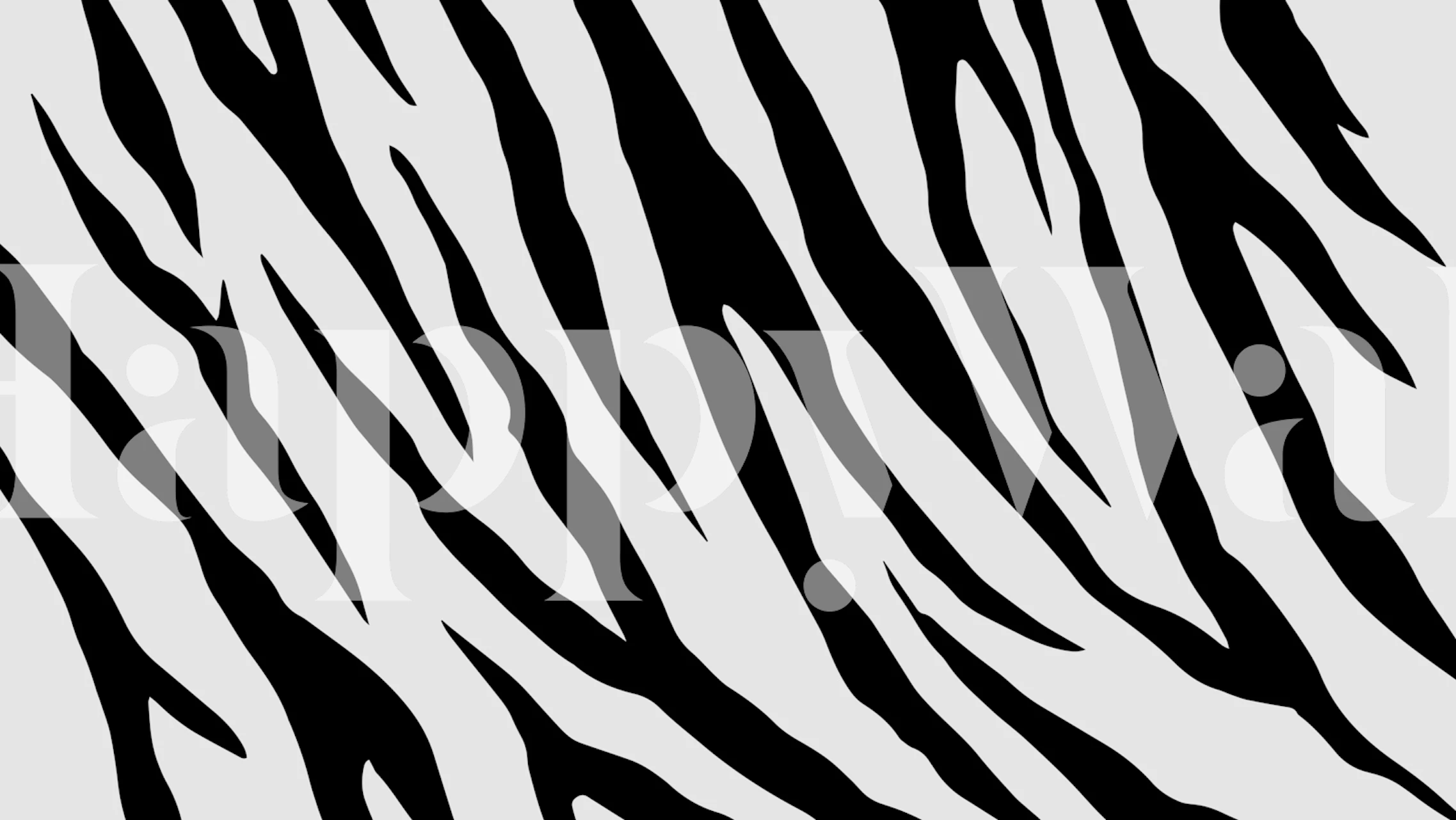 Monochrome Safari Vibes wallpaper in a room