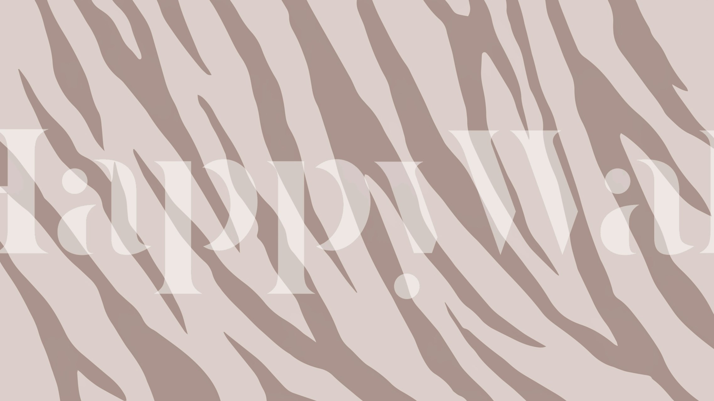 Papier peint Abstract Zebra Stripes présenté dans une pièce