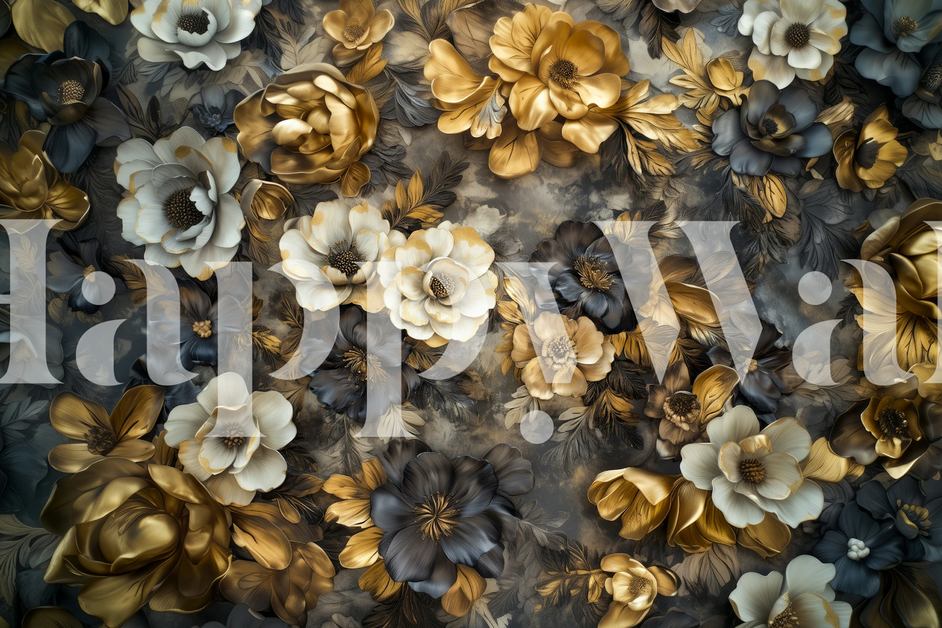 Opulent Blossom Harmony floral tapet i rummet