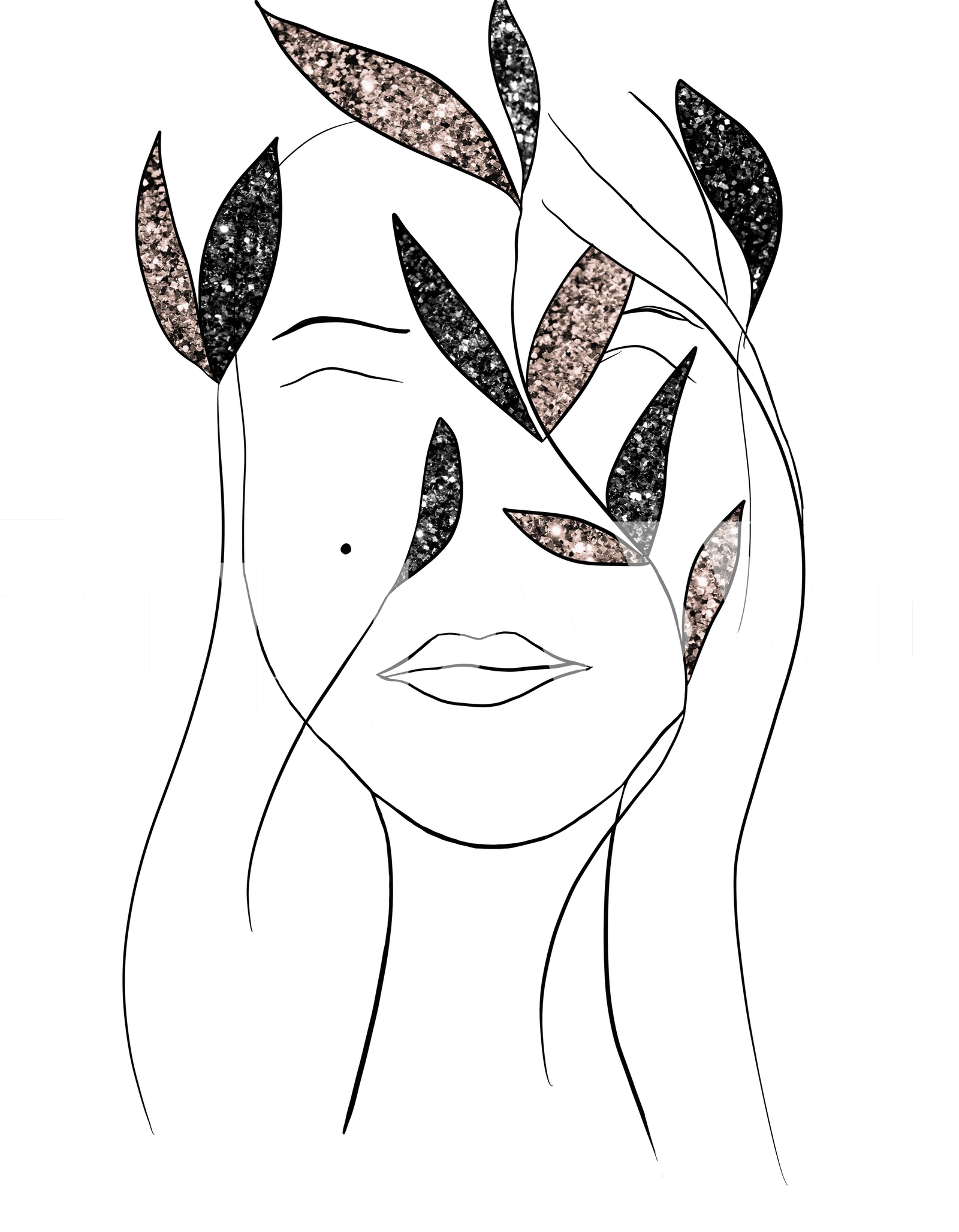 Glitter Lady 3 wallpaper Happywall