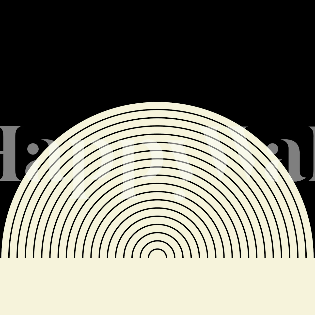 Black and cream geometric striped wallpaper