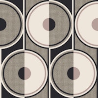 Small retro circles beige brown ταπετσαρία