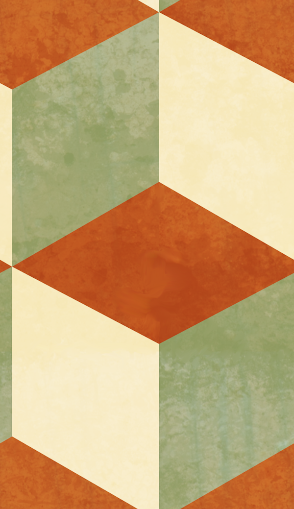 Cubes - Sage Copper - Vintage Boho Tiles