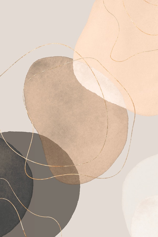 Golden Line Abstraction Stones