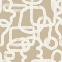Geometric Doodles Beige papel pintado