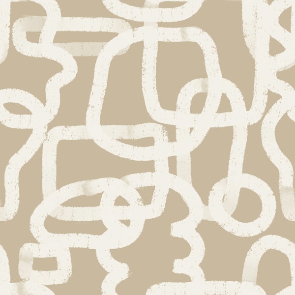 Geometric Doodles Beige