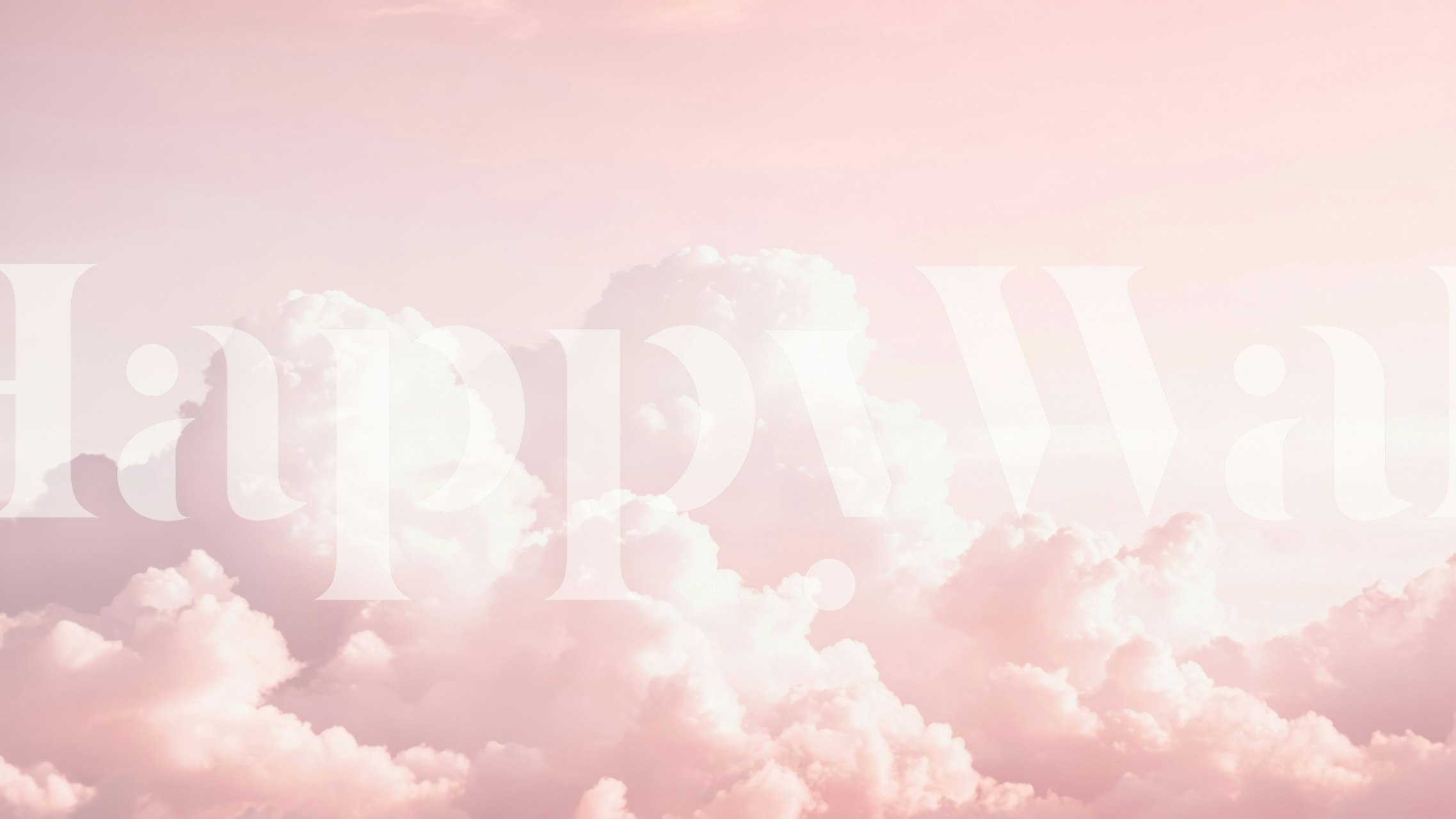 Blush cloud wallpaper in a room