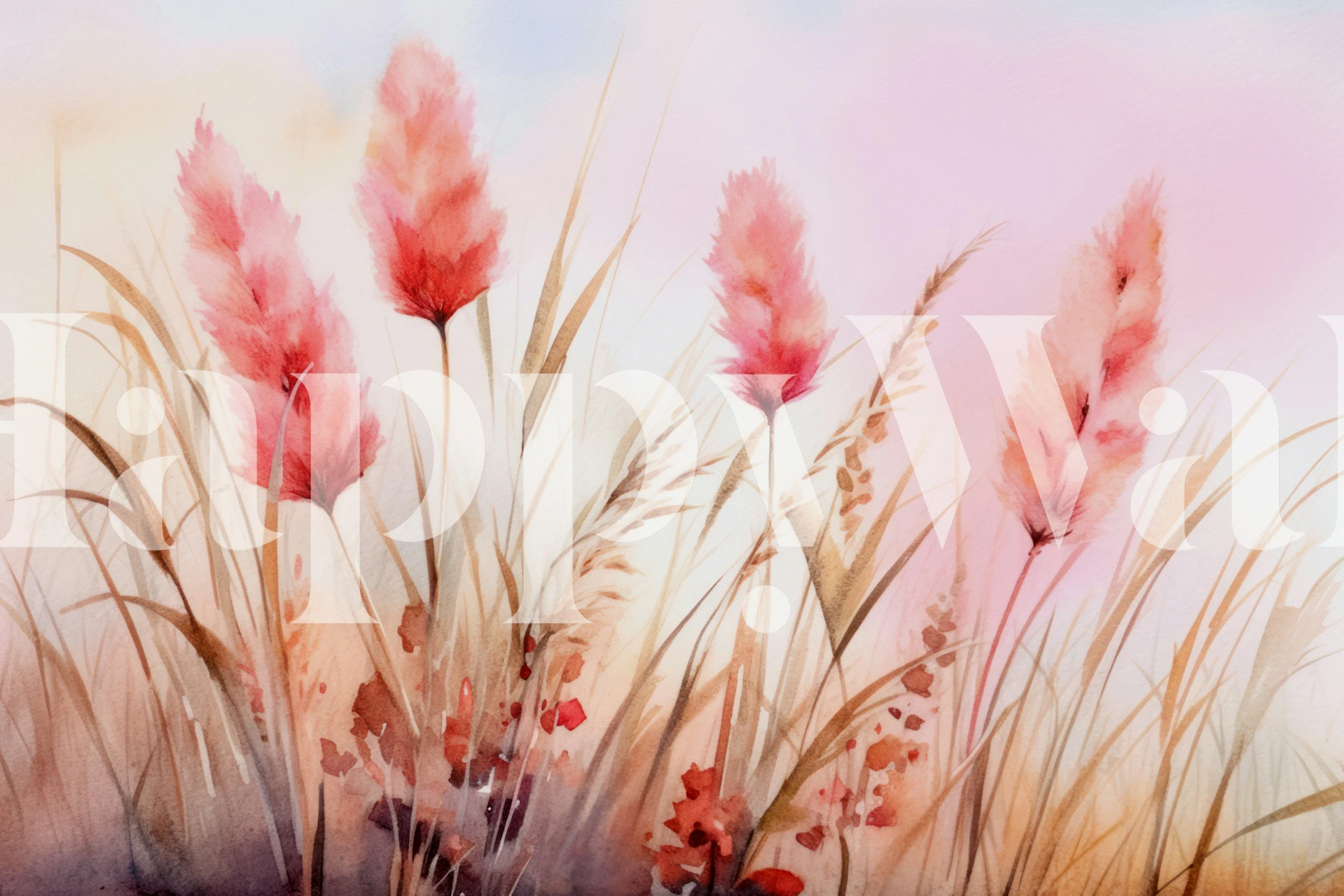 Pastel Field Harmony wallpaper in a room