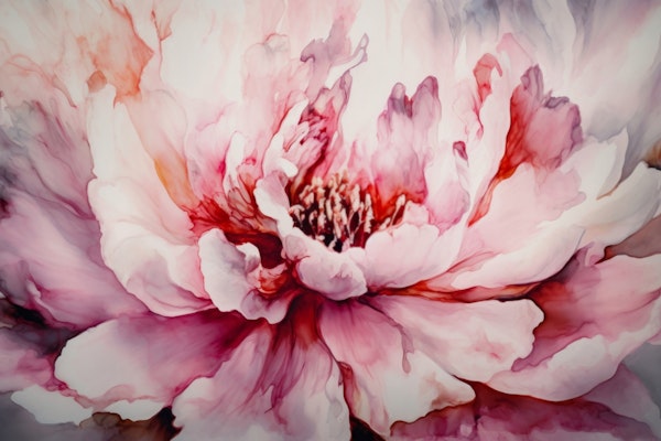 Serene Pink Peony Clouds