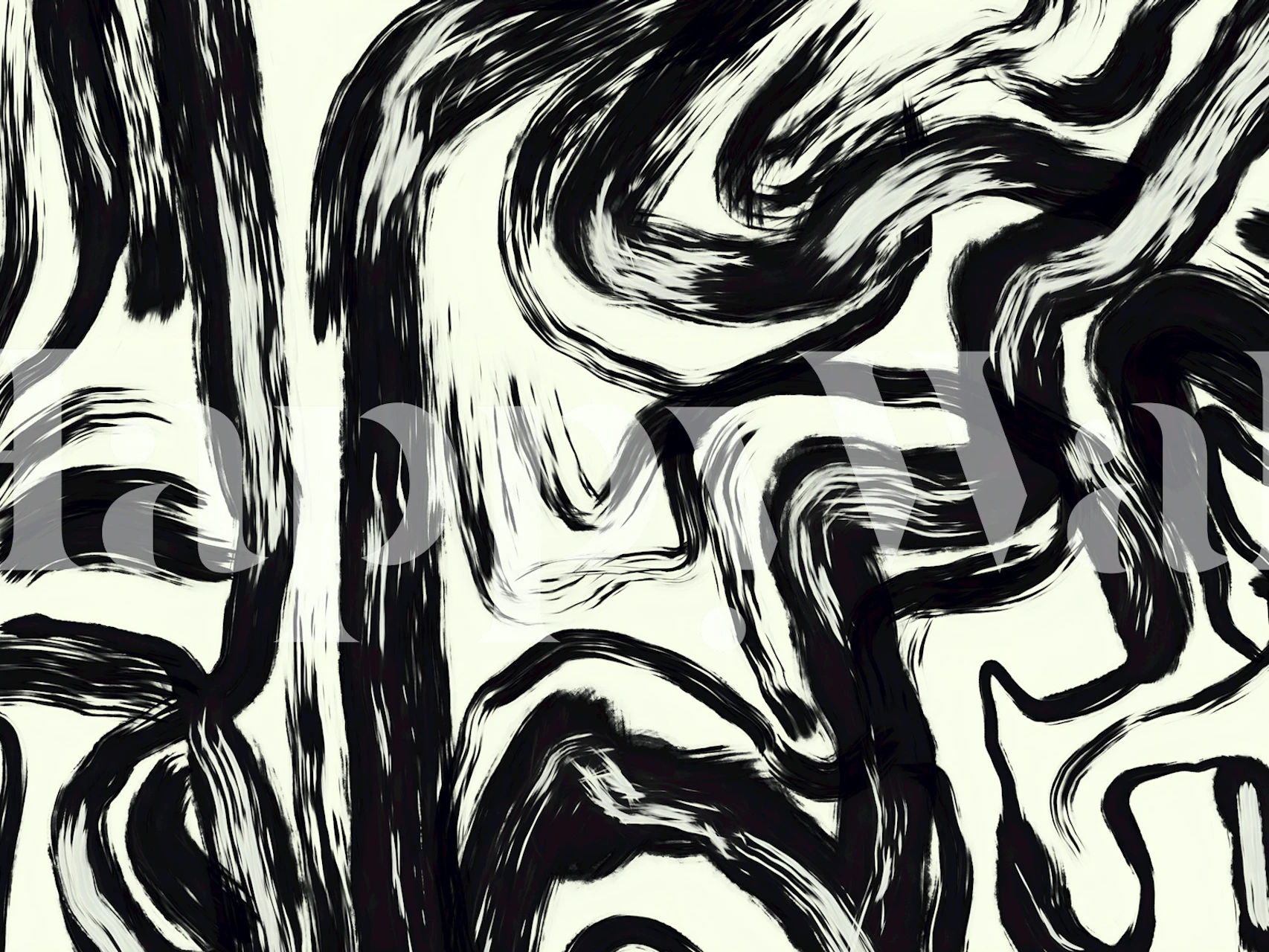 Black and white abstract brush stroke wallpaper design