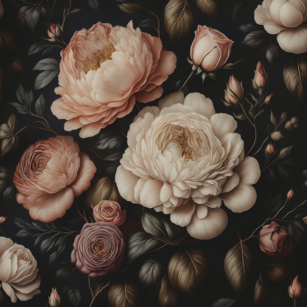 Flowers Peony and Rose Opulence