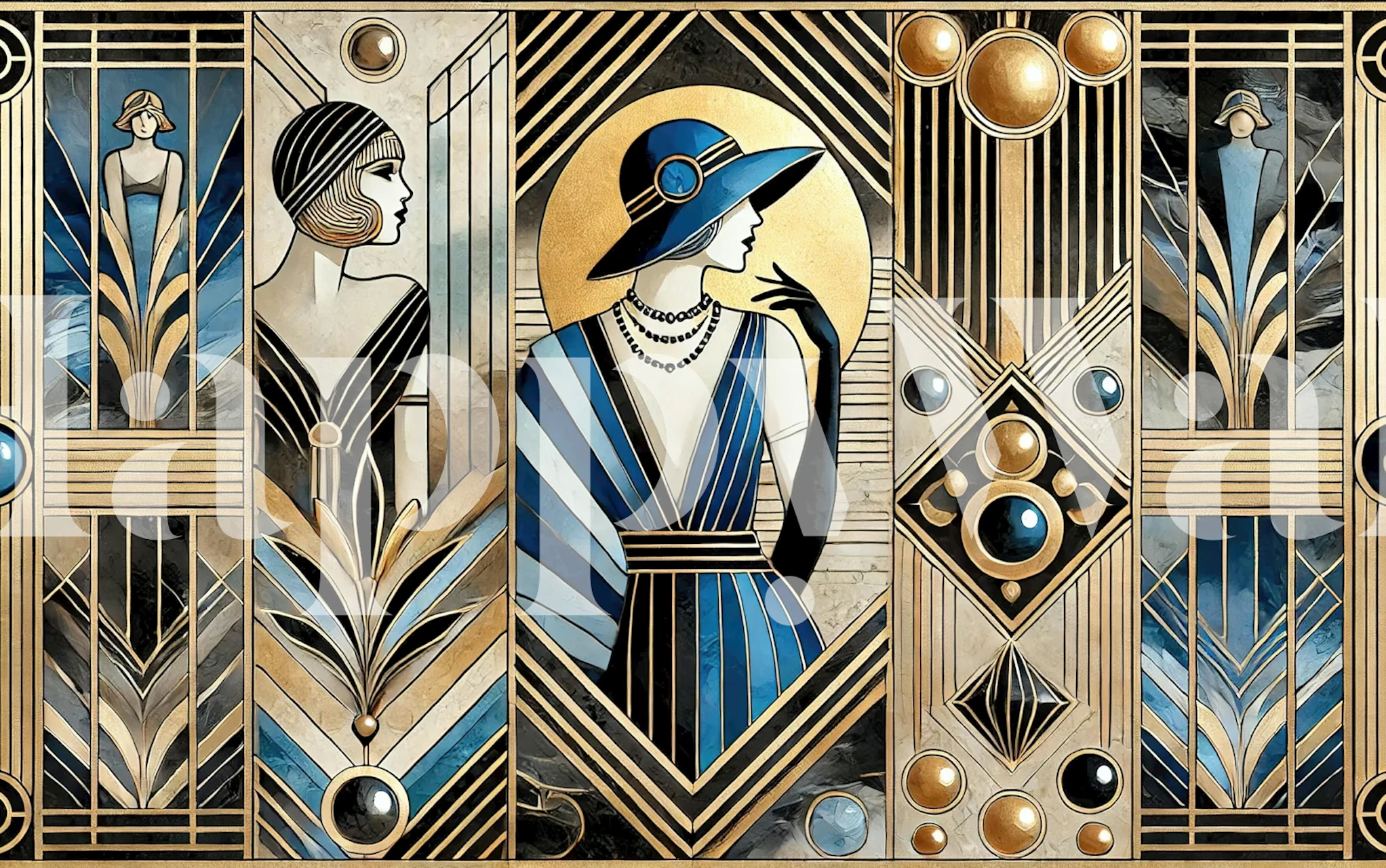 Tapeta Art Deco s designem Jazz Age