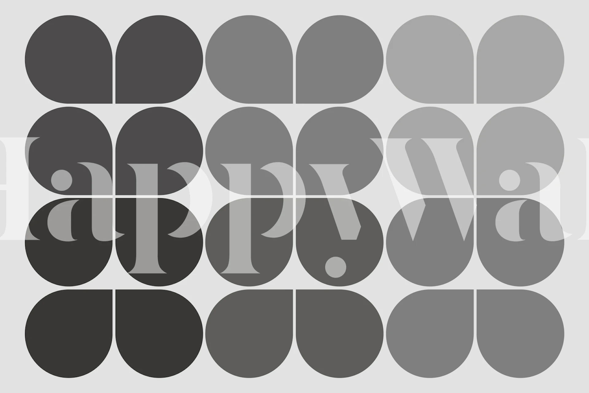 Contemporary Gray Spheres wallpaper in a room