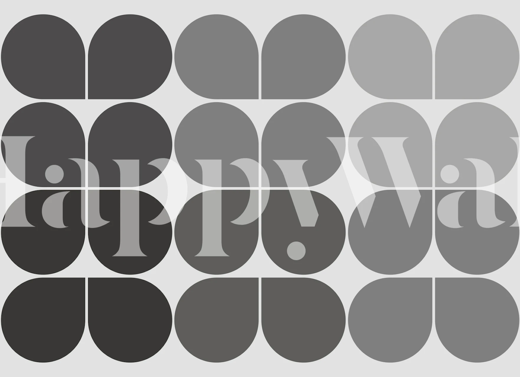 Contemporary Gray Spheres wallpaper in a room