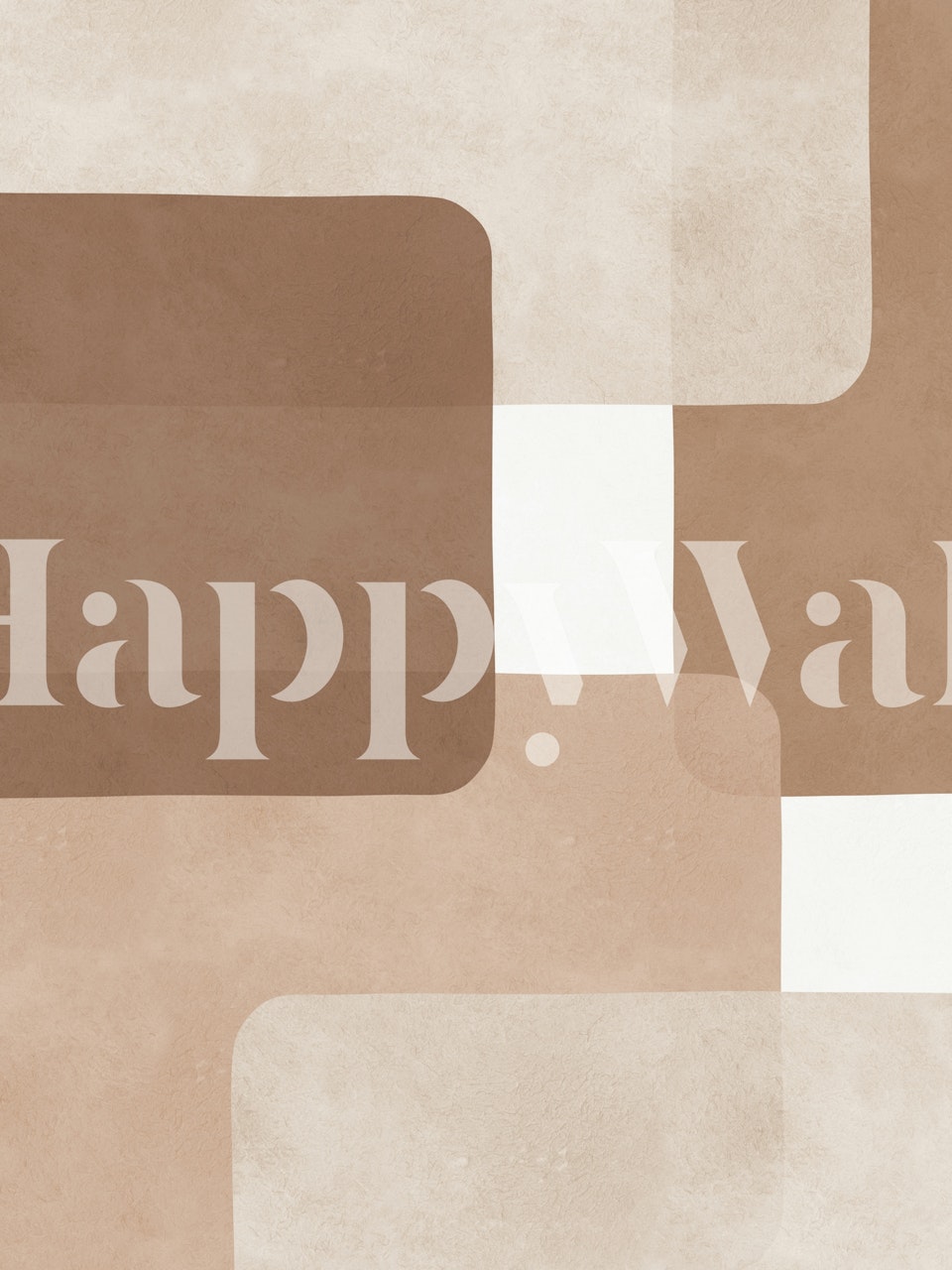 Neutral tone abstract art wallpaper in a room