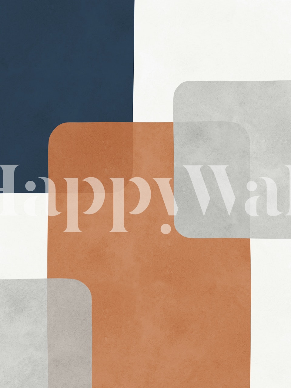 Chic geometric wallpaper esitelty modernissa huoneissa