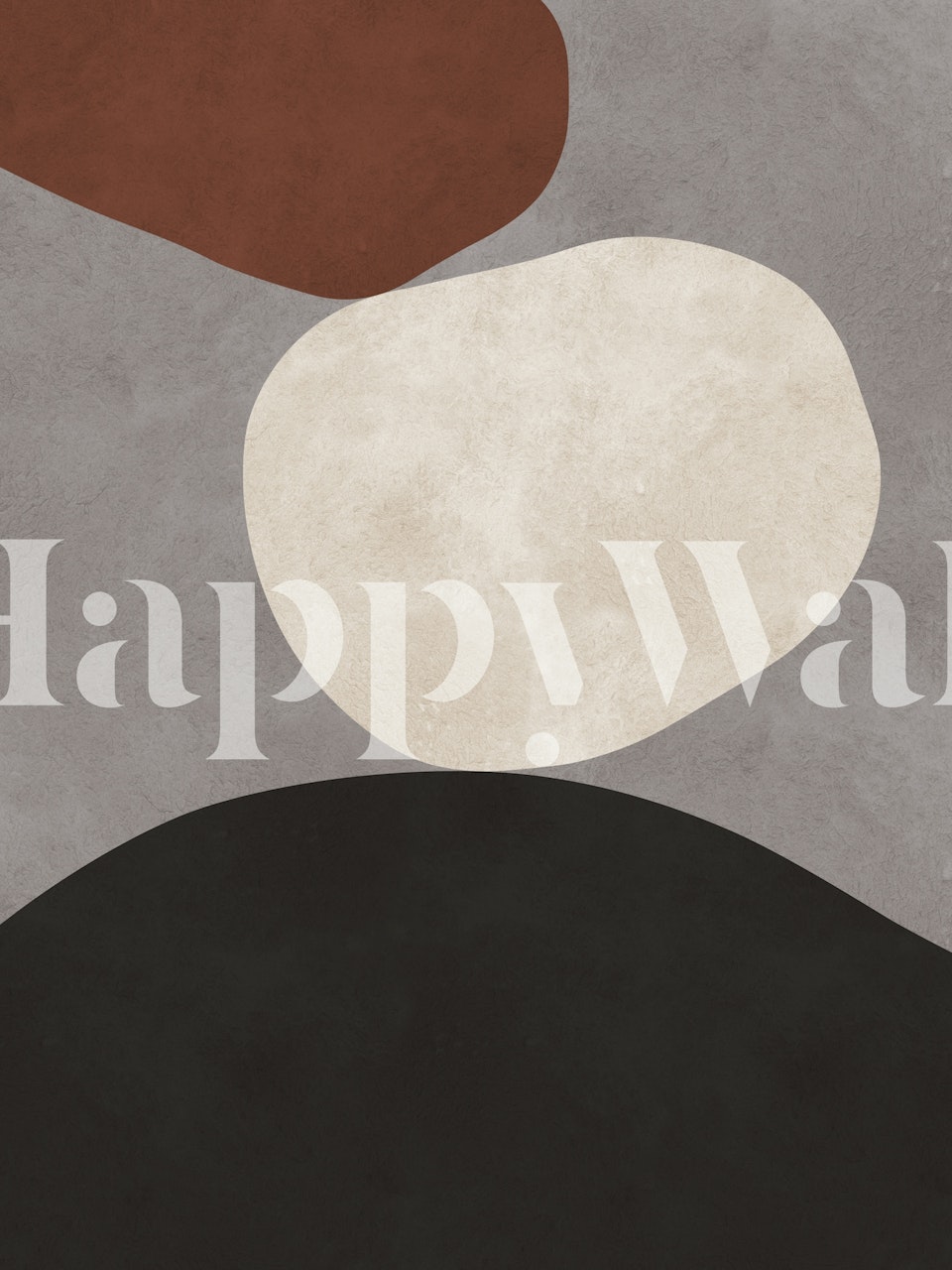 Papier peint Neutral Tones Abstract dans une pièce