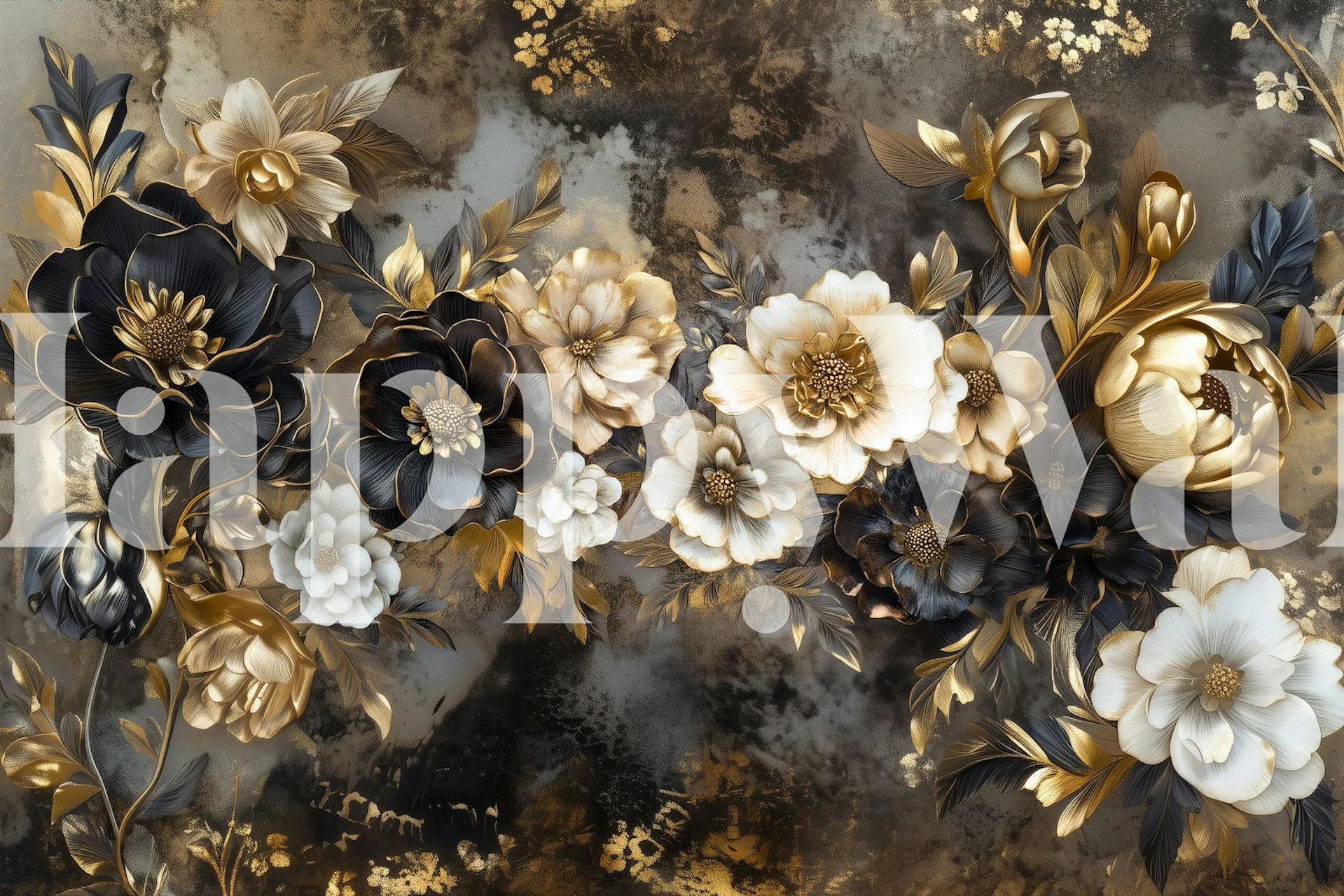 Elegancki projekt tapety Kwiatowej w pokoju