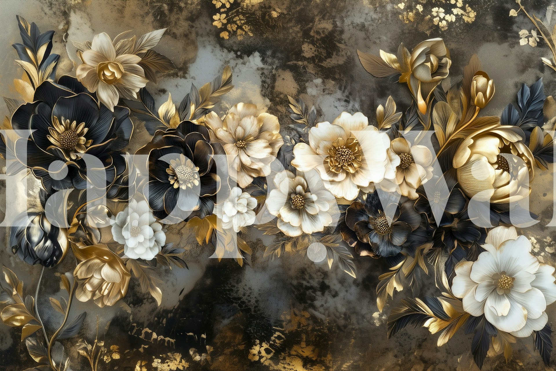 Elegant floral wallpaper design in a room