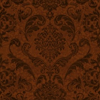 Dark Vintage Damask Pattern Amber Maroon papiers peint