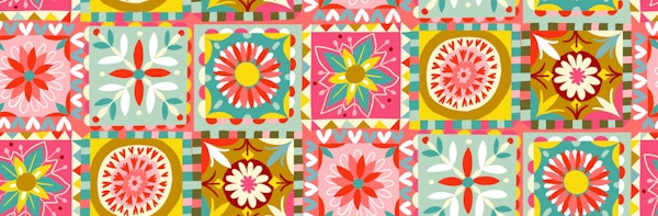 playful tiles collection bright