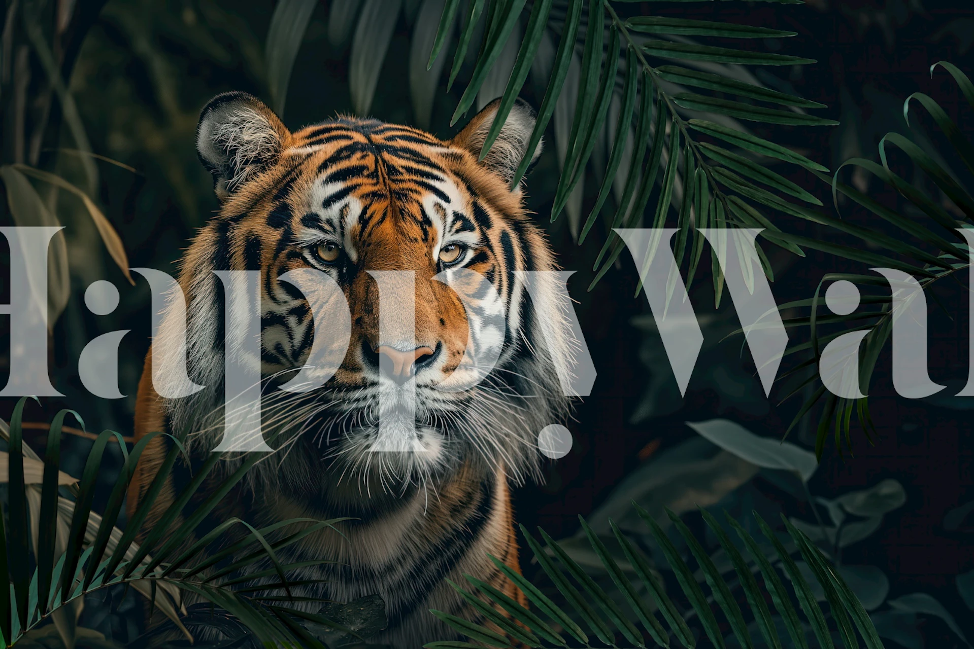 Tiger wallpaper in a lush setting